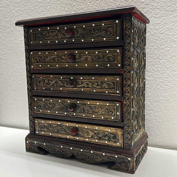 Other - Vintage Wooden Jewelry/Storage Box